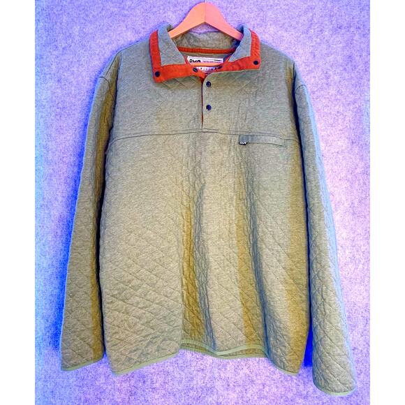 Rock Monkey Quilted Pullover, Green Size Men’s XXL, Comfortable Cotton, Snaps - Picture 3 of 7